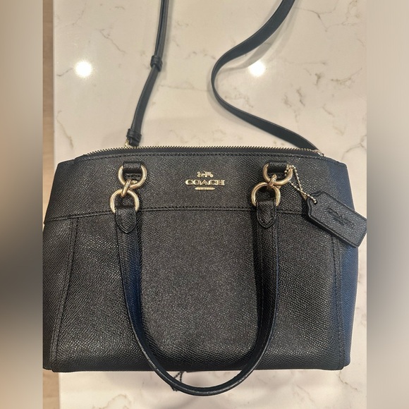 Coach Medium Purse Black Satchel - Picture 3 of 11